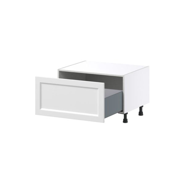 Magnolia Painted Bright White Recessed Assembled Base Window Seat  Cabinet (30 in. W x 19.5 in. H x 24 in. D)