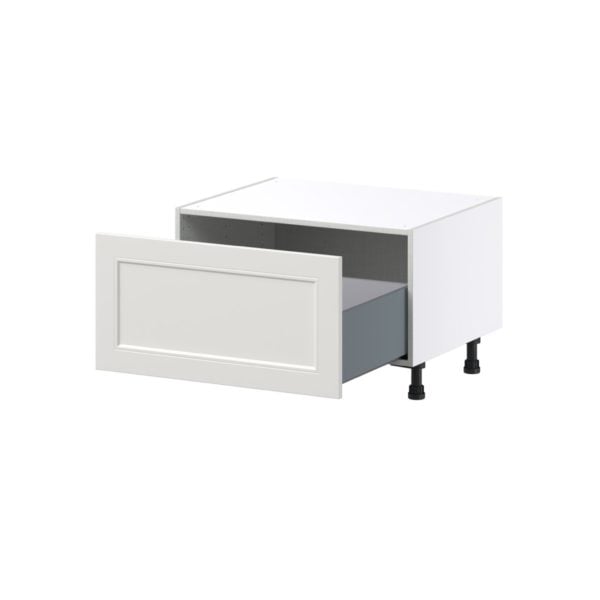 Wisteria Painted Light Gray Recessed Assembled Base Window Seat  Cabinet (30 in. W x 19.5 in. H x 24 in. D)