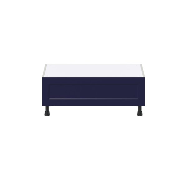 Camellia Painted Midnight Blue Recessed Assembled Base Window Seat  Cabinet (36 in. W x 14.5 in. H x 24 in. D)