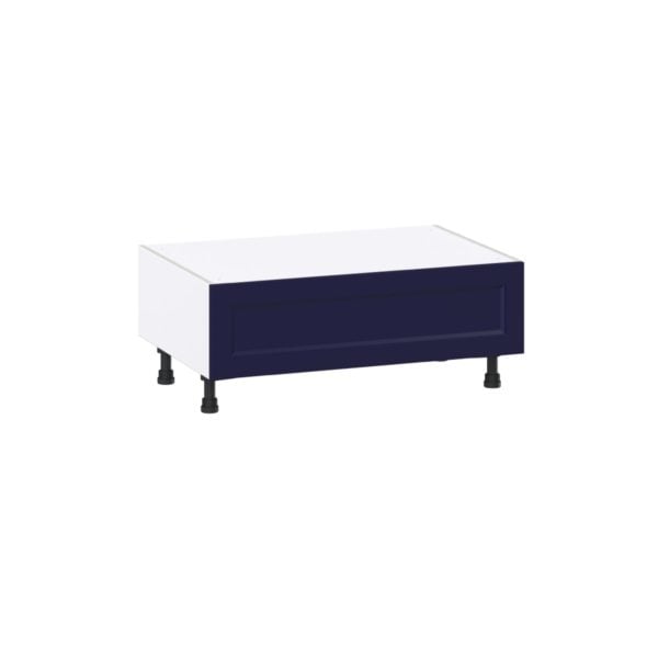 Camellia Painted Midnight Blue Recessed Assembled Base Window Seat  Cabinet (36 in. W x 14.5 in. H x 24 in. D)