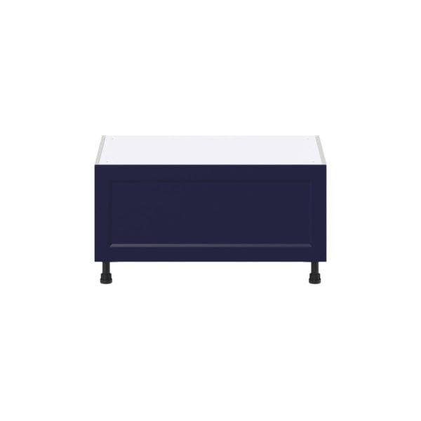 Camellia Painted Midnight Blue Recessed Assembled Base Window Seat  Cabinet (36 in. W x 19.5 in. H x 24 in. D)