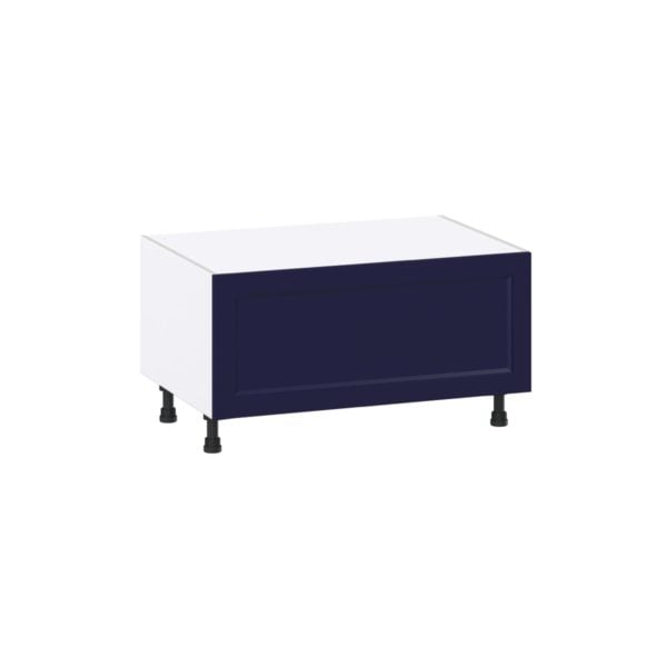 Camellia Painted Midnight Blue Recessed Assembled Base Window Seat  Cabinet (36 in. W x 19.5 in. H x 24 in. D)