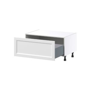 Magnolia Painted Bright White Recessed Assembled Base Window Seat  Cabinet (36 in. W x 19.5 in. H x 24 in. D)