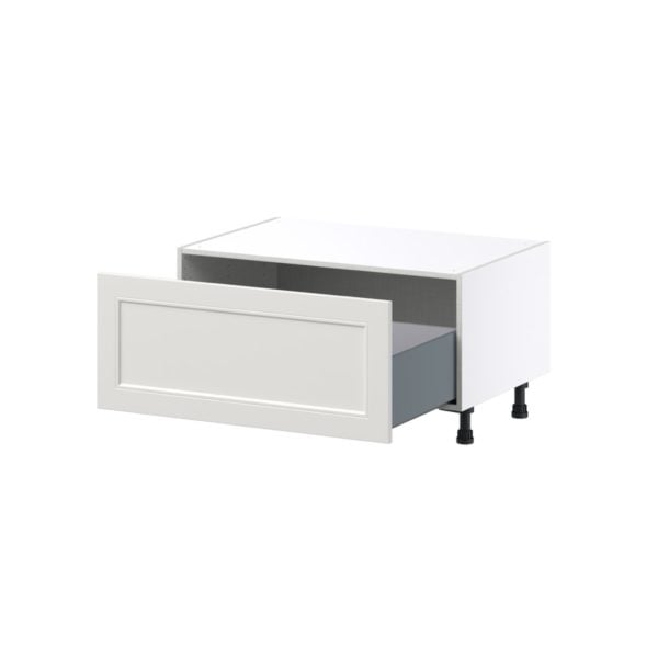 Wisteria Painted Light Gray Recessed Assembled Base Window Seat  Cabinet (36 in. W x 19.5 in. H x 24 in. D)