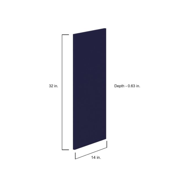 0.75 in. W x 32 .5 in. H x 14 in. D Camellia Painted Midnight Blue  Wall End Panel