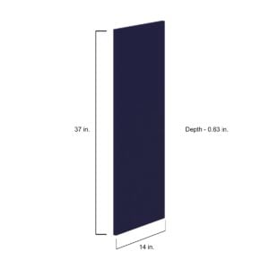 0.75 in. W x 37.5 in. H x 14 in. D Camellia Painted Midnight Blue  Wall End Panel