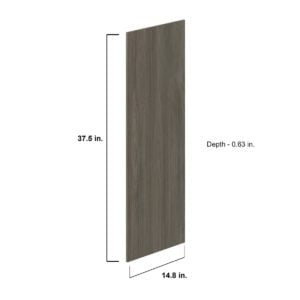 0.75 in. W x 37.5 in. H x 14 in. D Cordyline Texmel Slab Walnut Wall End Panel