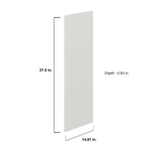 0.75 in. W x 14 in. D x 37.5 in. H  Light Gray Wall End Panel