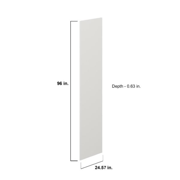 0.75 in. W x 96 in. H x 24 in. D   Light Gray  Tall End Panel