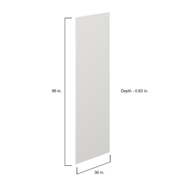 0.75 in. W x 96 in. H x 36 in. D  Light Gray Island/Fridge End Panel