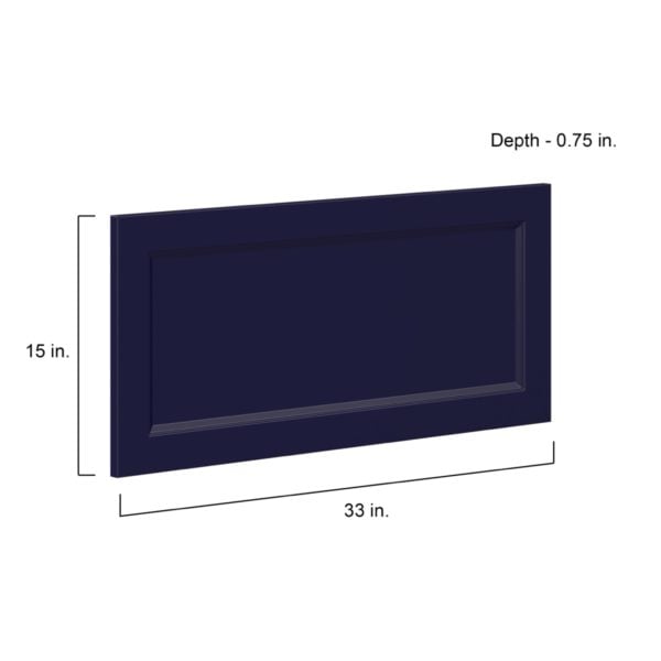 Camellia Painted Midnight Blue Recessed 33 x 15 x 0.75 in. Drawer Front