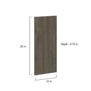 Cordyline Textured Slab Walnut 12 x 25 x 0.75 in. Door