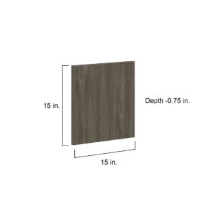 Cordyline Textured Slab Walnut 15 x 15 x 0.75 in. Door