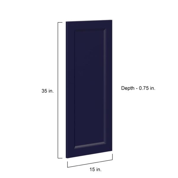 Camellia Painted Midnight Blue Recessed 15 x 35 x 0.75 in. Door