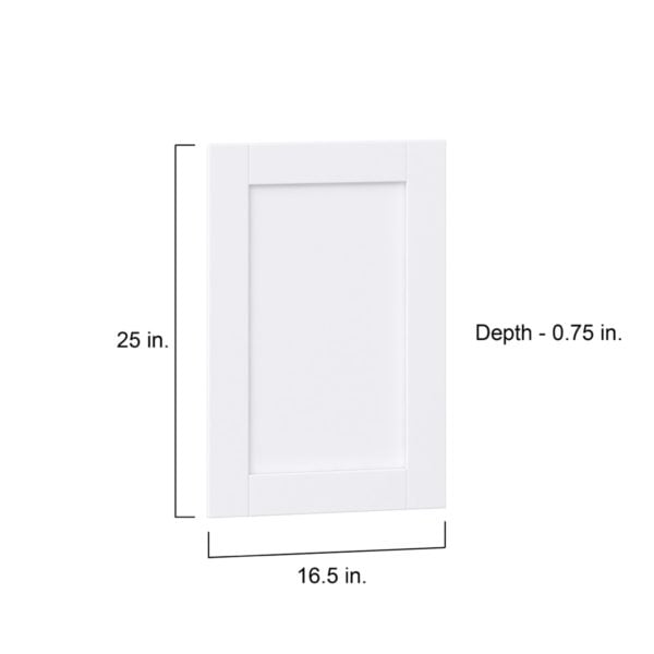 Dahlia Bright White  Shaker 16.5 x 25 x 0.75 in. Door