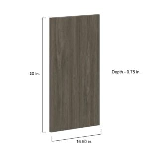 Cordyline Textured Slab Walnut 16.5 x 30 x 0.75 in. Door