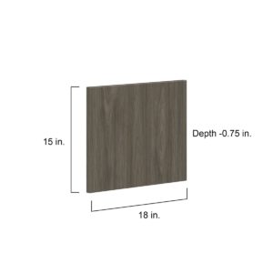 Cordyline Textured Slab Walnut 18 x 15 x 0.75 in. Door