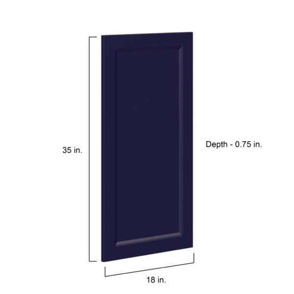 Camellia Painted Midnight Blue Recessed 18 x 35 x 0.75 in. Door