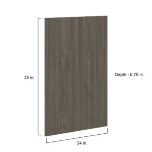 Cordyline Textured Slab Walnut 24 x 35 x 0.75 in. Door