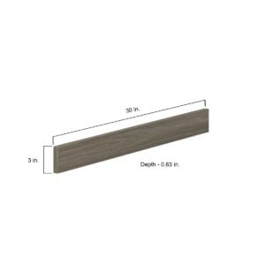 3 in. W x 30 in. H x 0.63 in. D  Cordyline Texmel Slab Walnut Cabinet Filler Strip