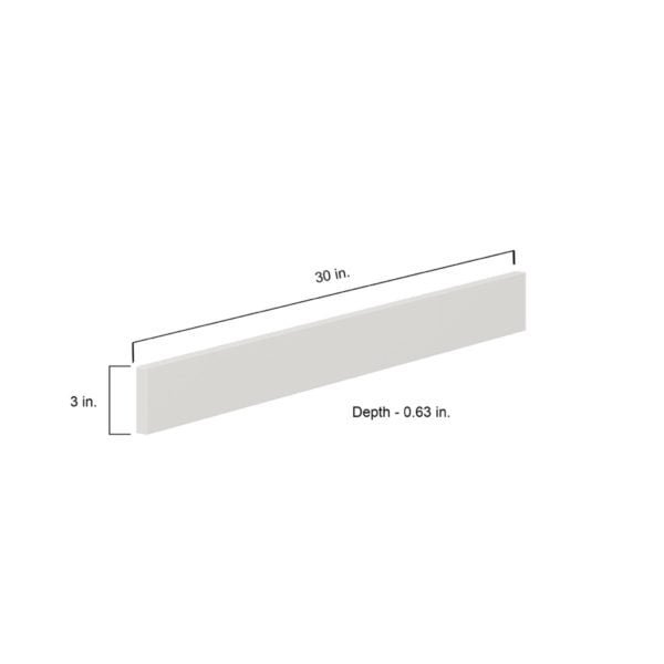 3 in. W x 30 in. H x 0.63 in. D  Wisteria Painted Light Gray  Cabinet Filler Strip