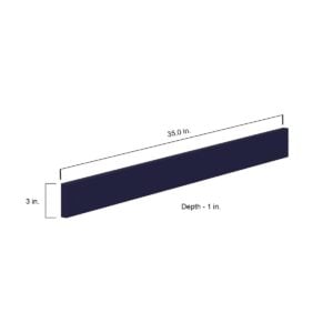 3 in. W X 35 in. H X 0.75 in. D Camellia Painted Midnight Blue SlabFiller Strip