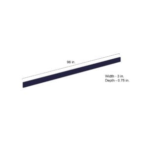 3 in. W x 96 in. H x 0.75 in. D  Camellia Painted Midnight Blue Cabinet Filler Strip