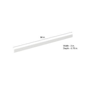 3 in. W x 96 in. H x 0.75 in. D  Magnolia Painted Bright White Cabinet Filler Strip