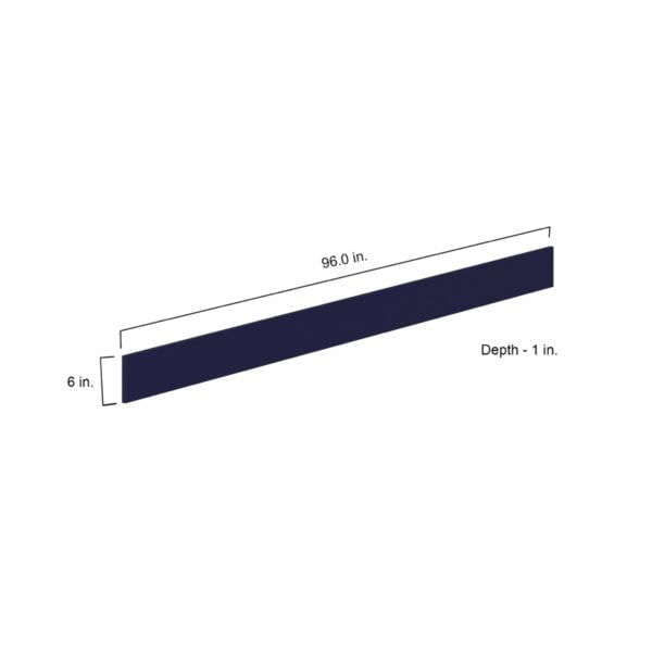 6 in. W X 96 in. H X 0.75 in. D Camellia Painted Midnight Blue SlabFiller Strip