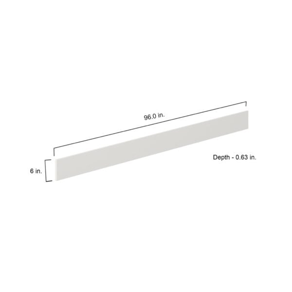 6 in. W X 96 in. H X 0.75 in. D Wisteria Painted Light Gray  SlabFiller Strip