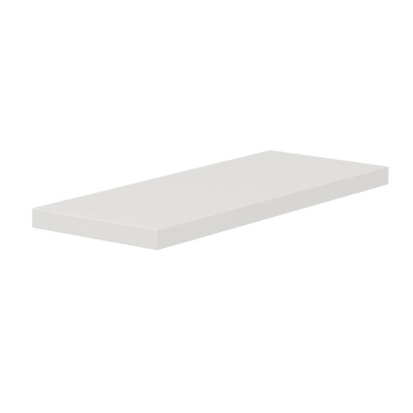 30 in. W X 1.5 in. H X 12 in. D  Light Gray Floating Shelf with Mounting Bracket