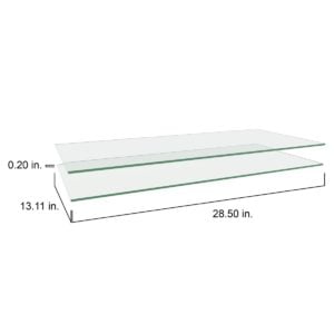 30" glass shelf (2 pack) - clear