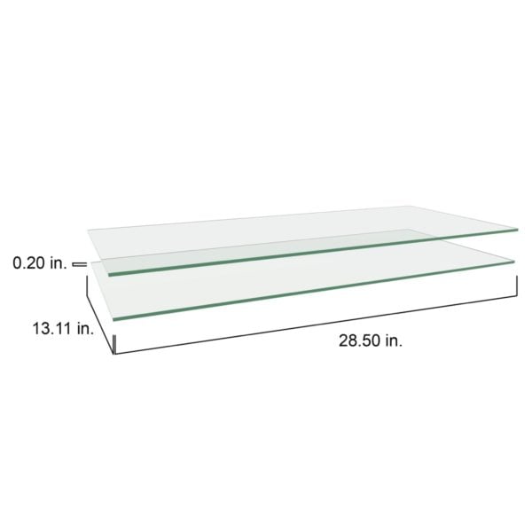 30" glass shelf (2 pack) - clear