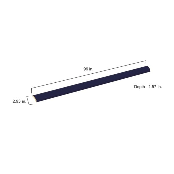 3 in. W X 96 in. H X 2.75 in. D Camellia Painted Midnight Blue Crown Molding without Cleat