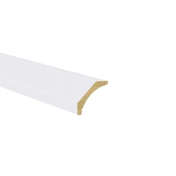 3 in. W X 96 in. H X 2.75 in. D Bright White Crown Molding without Cleat