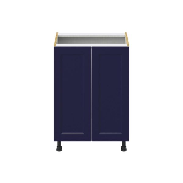 Camellia Painted Midnight Blue Recessed Assembled Sink Base Cabinet with 2 Full High Doors (24 in. W X 34.5 in. H X 24 in. D)