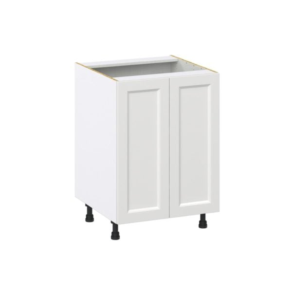 Magnolia Painted Bright White Recessed Assembled Sink Base Cabinet with 2 Full High Doors (24 in. W X 34.5 in. H X 24 in. D)