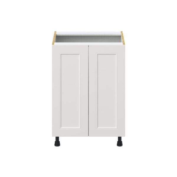 Wisteria Painted Light Gray Recessed Assembled Sink Base Cabinet with 2 Full High Doors (24 in. W X 34.5 in. H X 24 in. D)