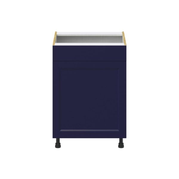 Camellia Painted Midnight Blue   Shaker Assembled Sink Base Cabinet with 1 Door and 1 False Front (24 in. W x 34.5 in. H x 24 in. D)