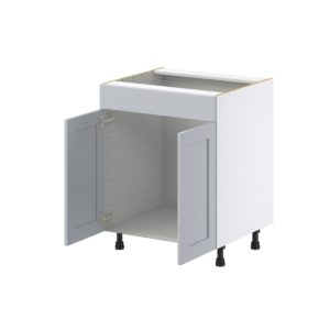 Sea Holly Light Gray  Shaker Assembled Sink Base Cabinet with 2 Doors and 1 False Front (27 in. W X 34.5 in. H X 24 in. D)