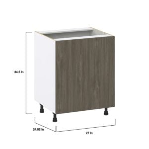 Cordyline Textured Slab Walnut Assembled Sink Base Cabinet with 2 Full High Doors (27 in. W X 34.5 in. H X 24 in. D)