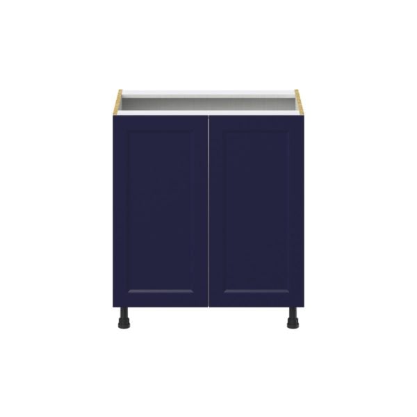 Camellia Painted Midnight Blue Recessed Assembled Sink Base Cabinet with 2 Full High Doors (30 in. W x 34.5 in. H x 24 in.D)