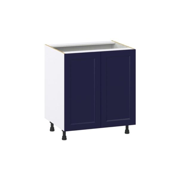 Camellia Painted Midnight Blue Recessed Assembled Sink Base Cabinet with 2 Full High Doors (30 in. W x 34.5 in. H x 24 in.D)