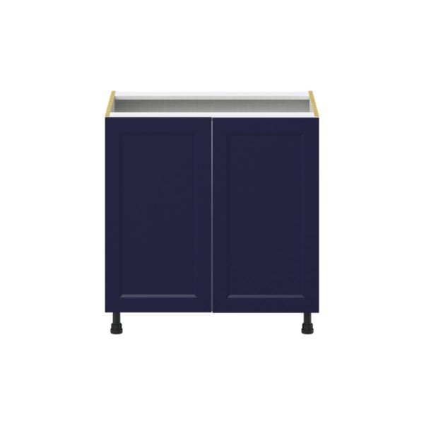 Camellia Painted Midnight Blue Recessed Assembled Sink Base Cabinet with Full High Door (33 in. W X 34.5 in. H X 24 in. D)