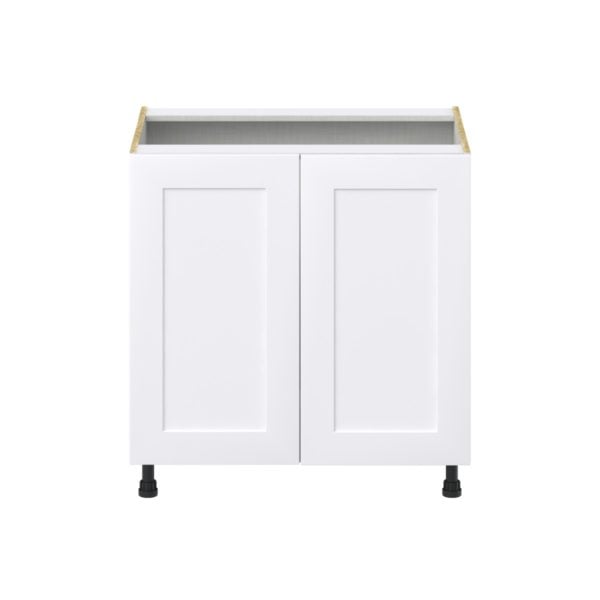 Jasmine Painted Warm White  Shaker Assembled Sink Base Cabinet with Full High Door (33 in. W X 34.5 in. H X 24 in. D)