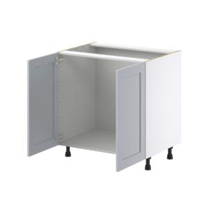 Sea Holly Light Gray  Shaker Assembled Sink Base Cabinet with Full High Door (33 in. W X 34.5 in. H X 24 in. D)