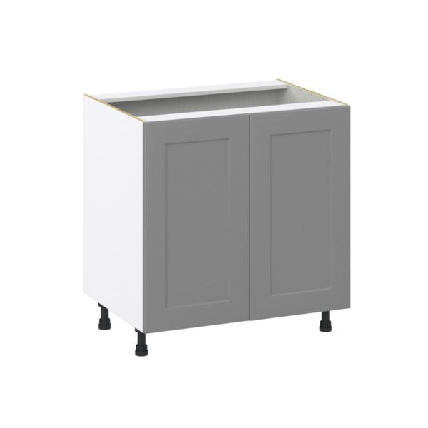 Willow Painted Slate Gray  Shaker Assembled Sink Base Cabinet with Full High Door (33 in. W X 34.5 in. H X 24 in. D)