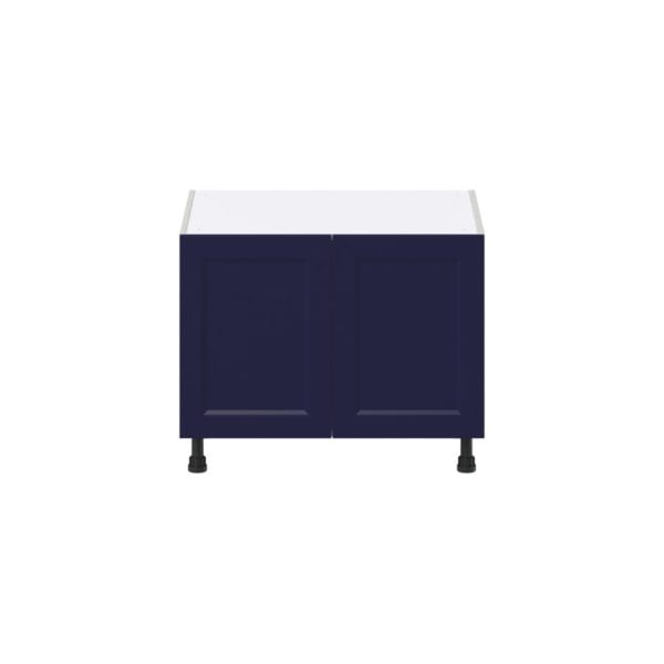 Camellia Painted Midnight Blue Recessed Assembled Apron Front Sink Base Cabinet (30 in. W x 24.5 in. H x 24 in. D)