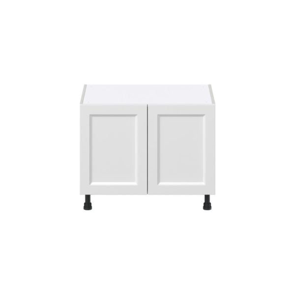 Magnolia Painted Bright White Recessed Assembled Apron Front Sink Base Cabinet (30 in. W x 24.5 in. H x 24 in. D)