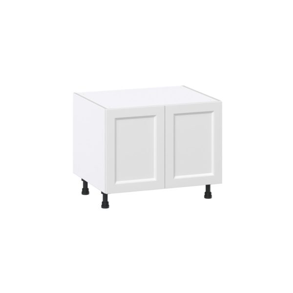 Magnolia Painted Bright White Recessed Assembled Apron Front Sink Base Cabinet (30 in. W x 24.5 in. H x 24 in. D)